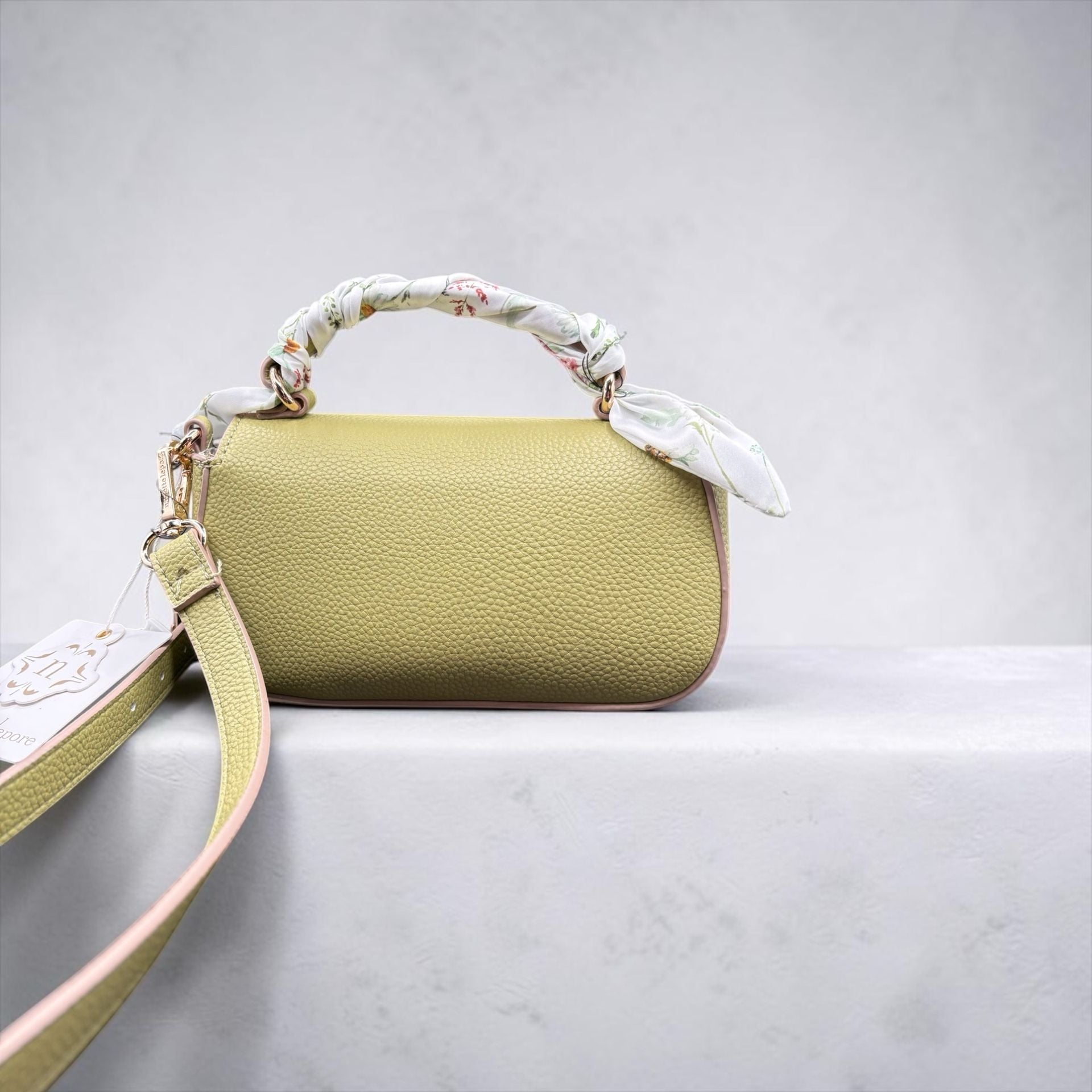 Nanette Lepore Green Pebbled Mini Crossbody Bag 3
