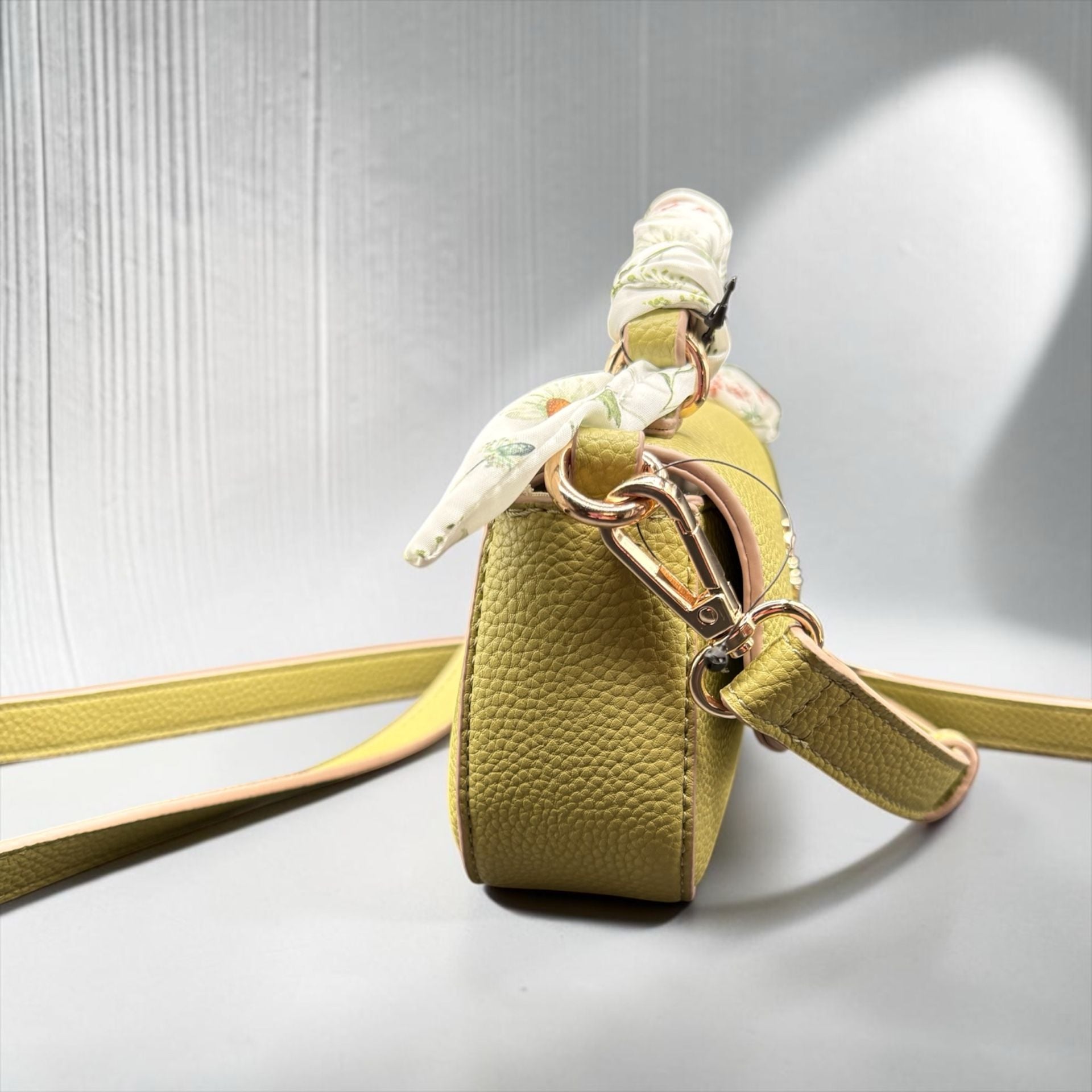 Nanette Lepore Green Pebbled Mini Crossbody Bag 4