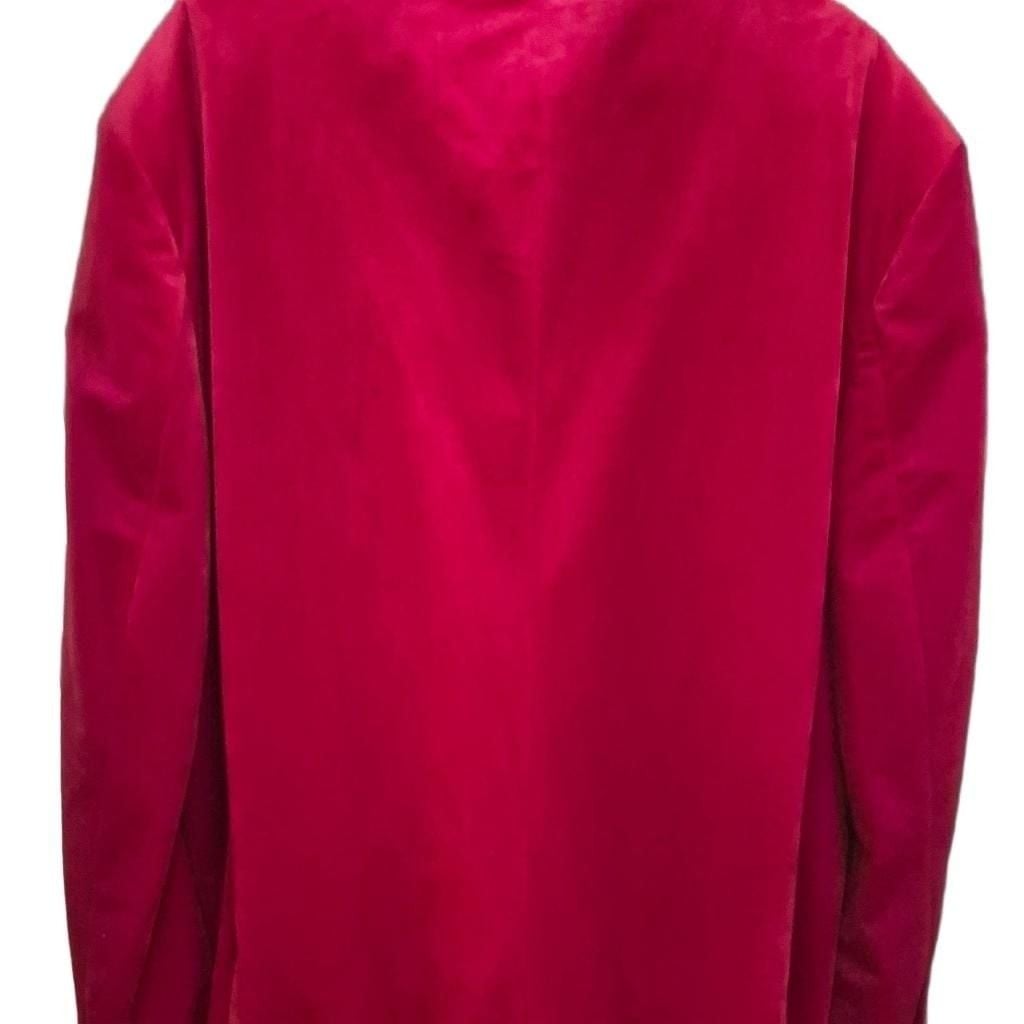 Linea Uomo Men's Red Velvet Two-Button Blazer Jacket Size 54 Regular 6