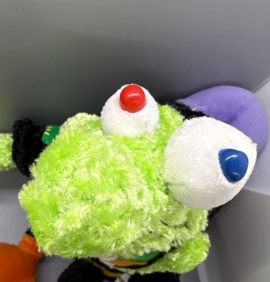 Commonwealth Halloween Hunchback Monster Plush 2004 Green Purple Black Fuzzy Vtg 8