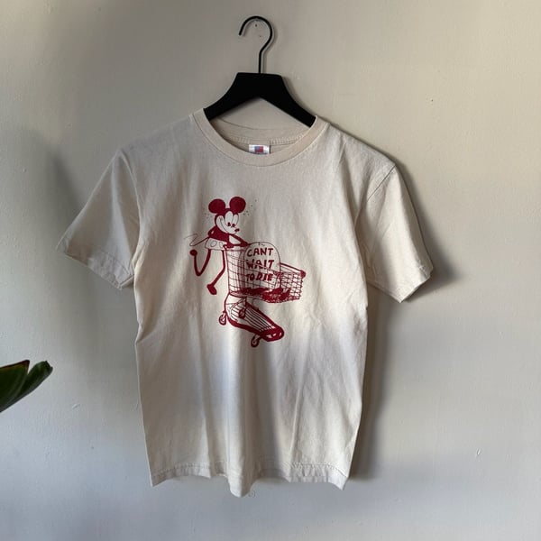 Bayside Graphic T-Shirt Size Small Can't Wait To Die Mickey Mouse