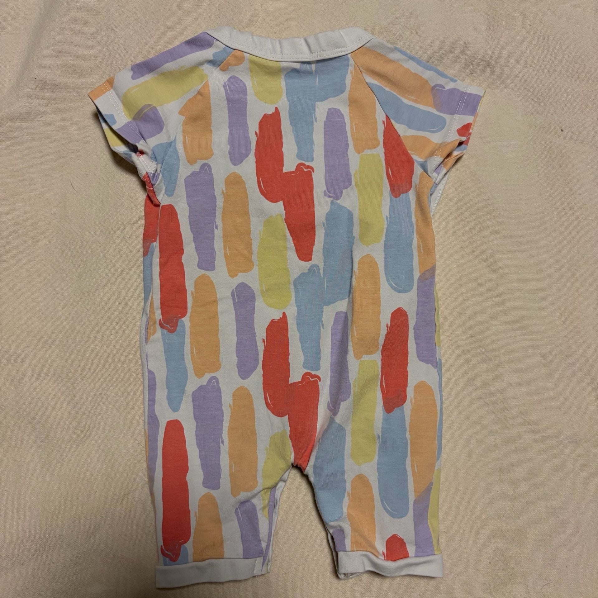 Monica + Andy Kimono Romper Size 0-3m Pastel Brushstrokes 3