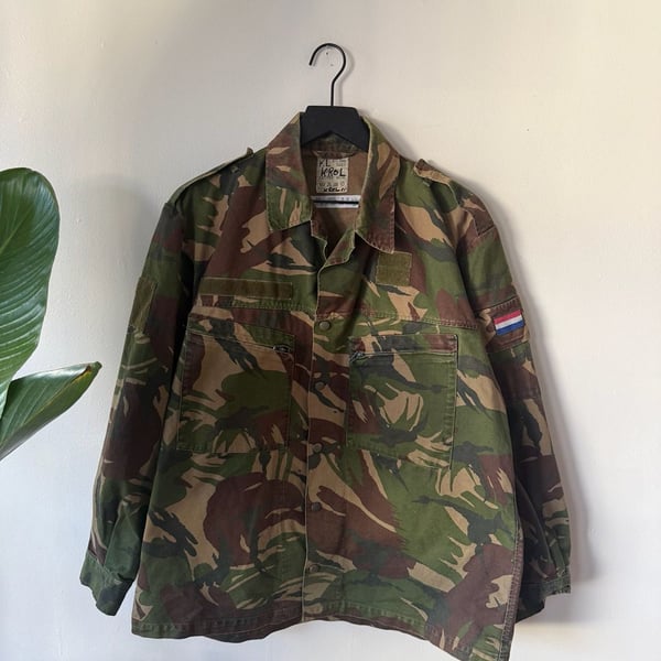 Royal Netherlands Army Military Field Jacket Size KL Camouflage DPM