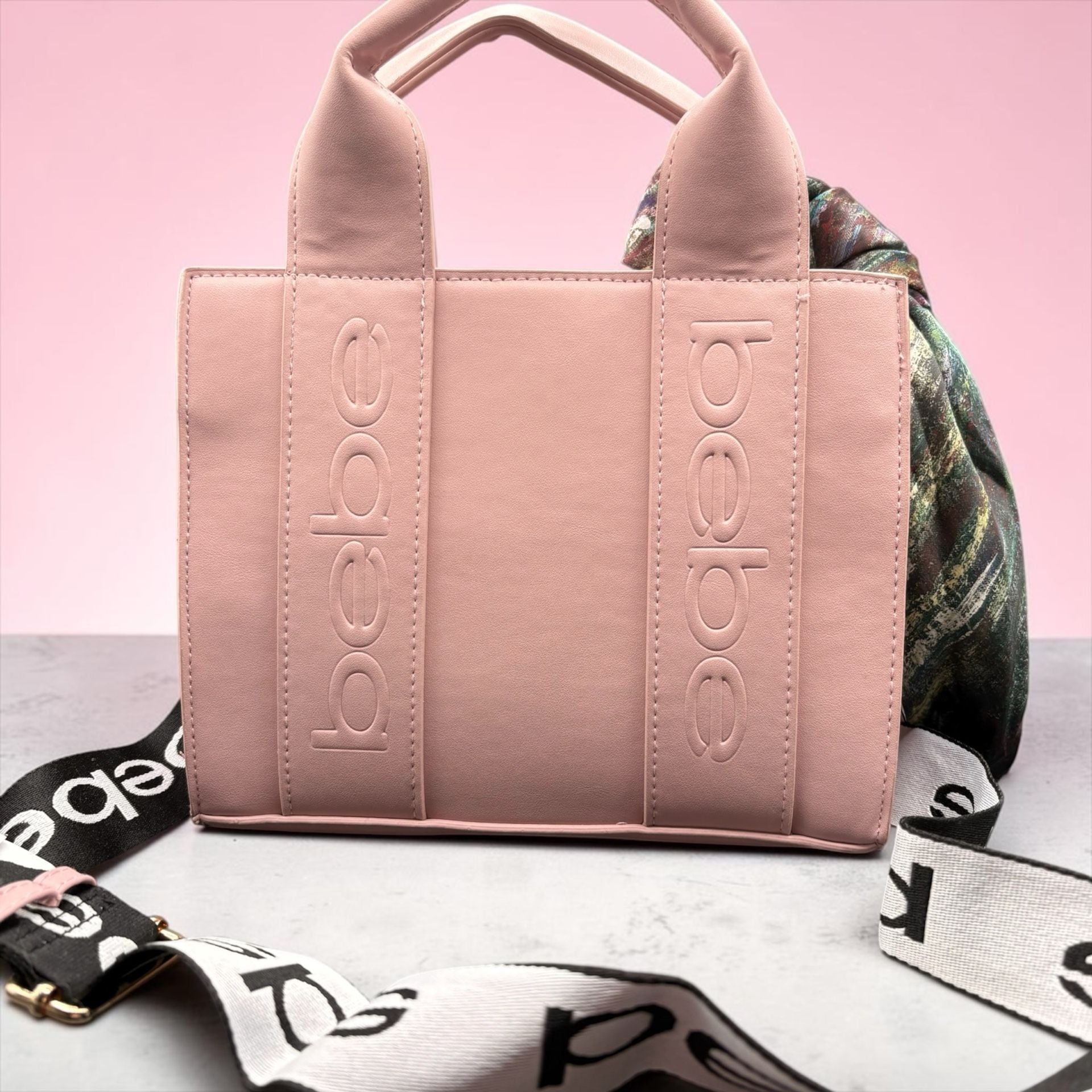 Bebe Hana Mini Satchel Crossbody Bag Pink 2