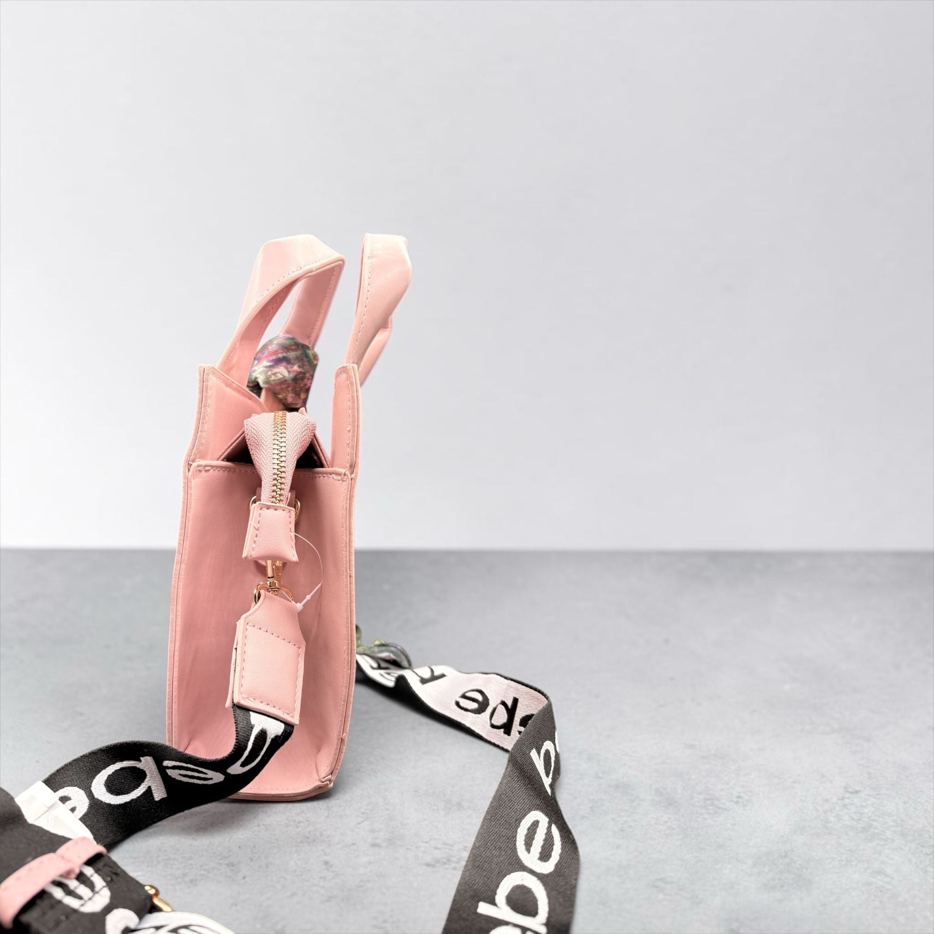 Bebe Hana Mini Satchel Crossbody Bag Pink 4