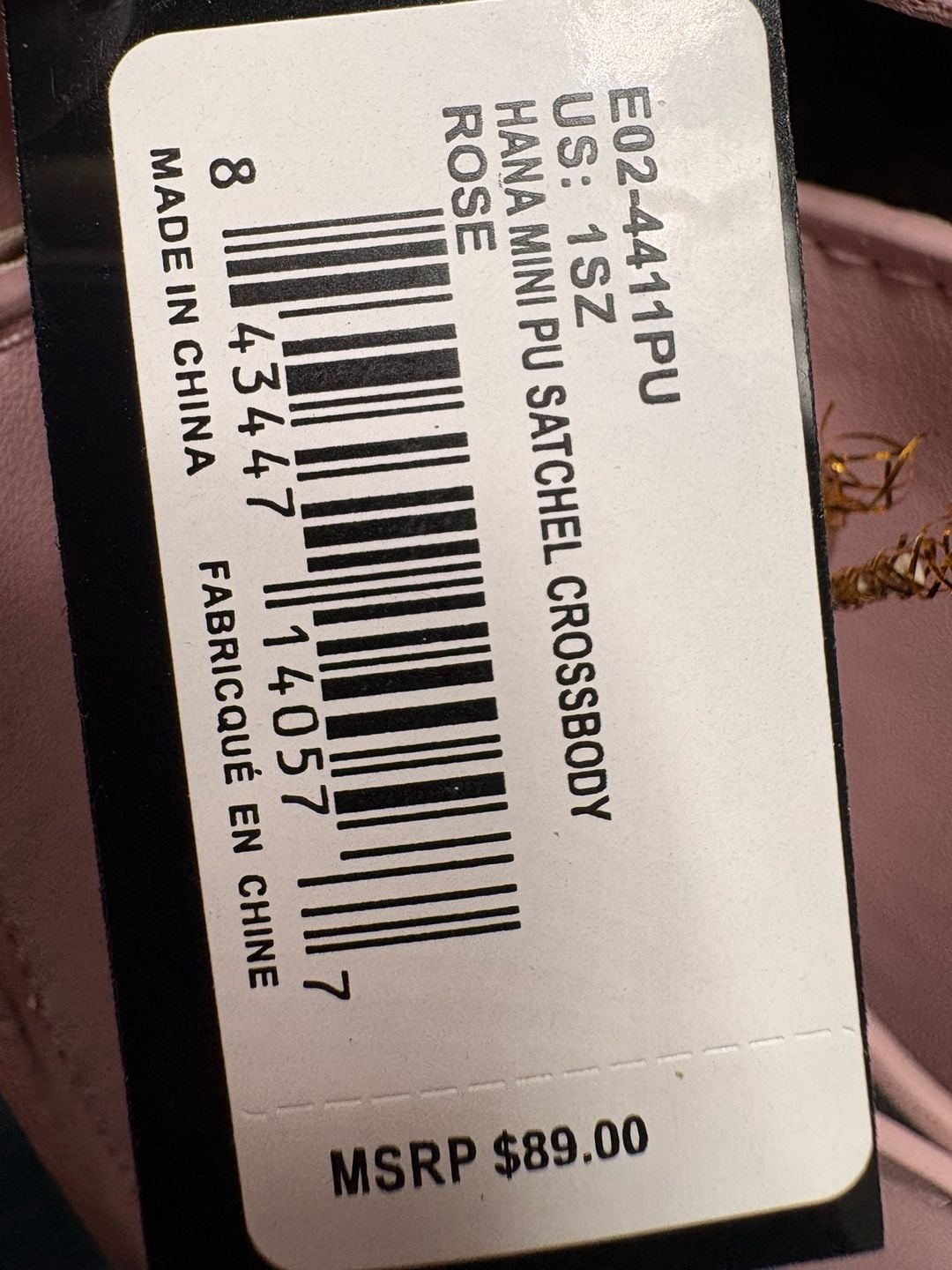 Bebe Hana Mini Satchel Crossbody Bag Pink 8