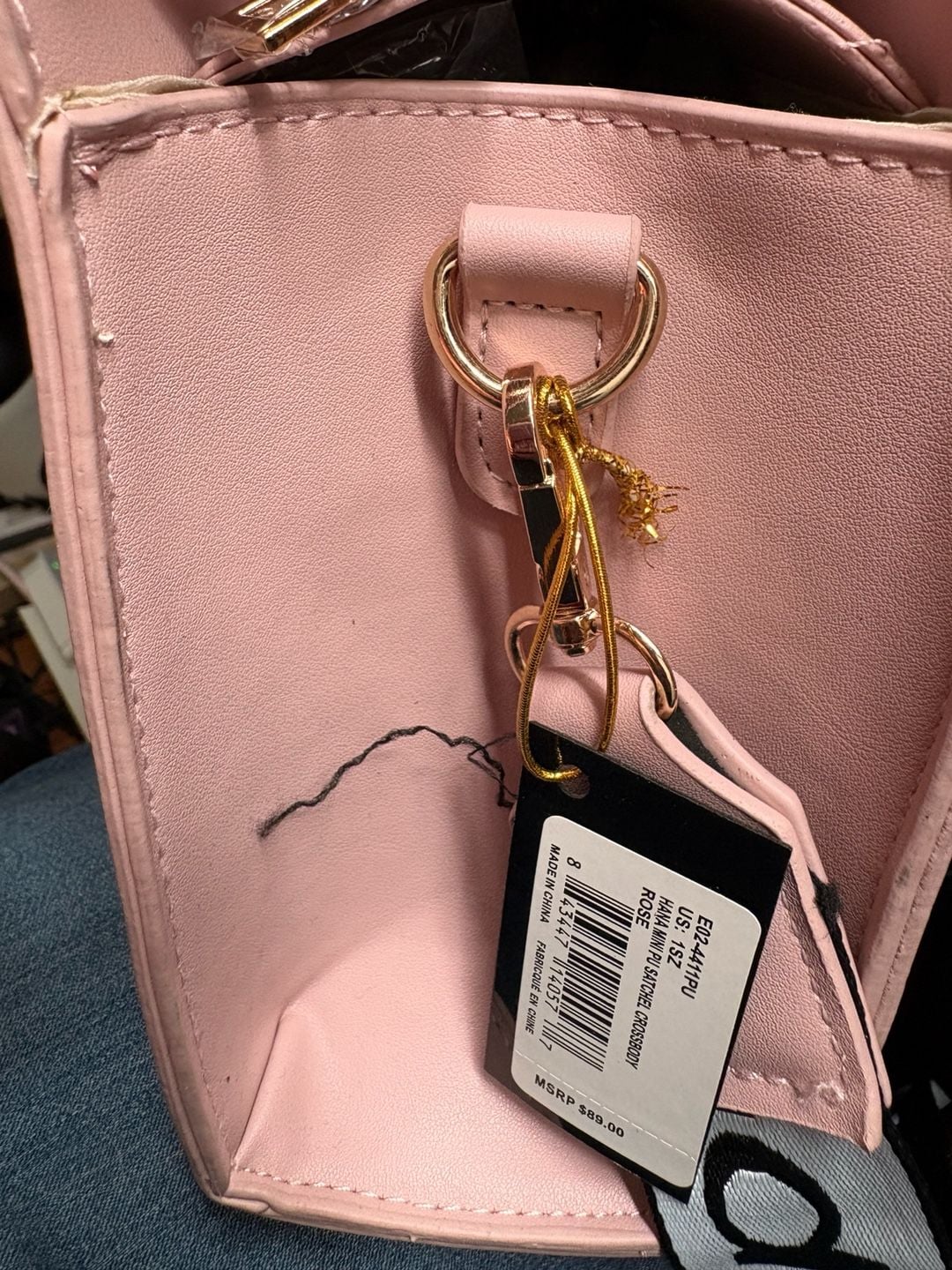 Bebe Hana Mini Satchel Crossbody Bag Pink 9