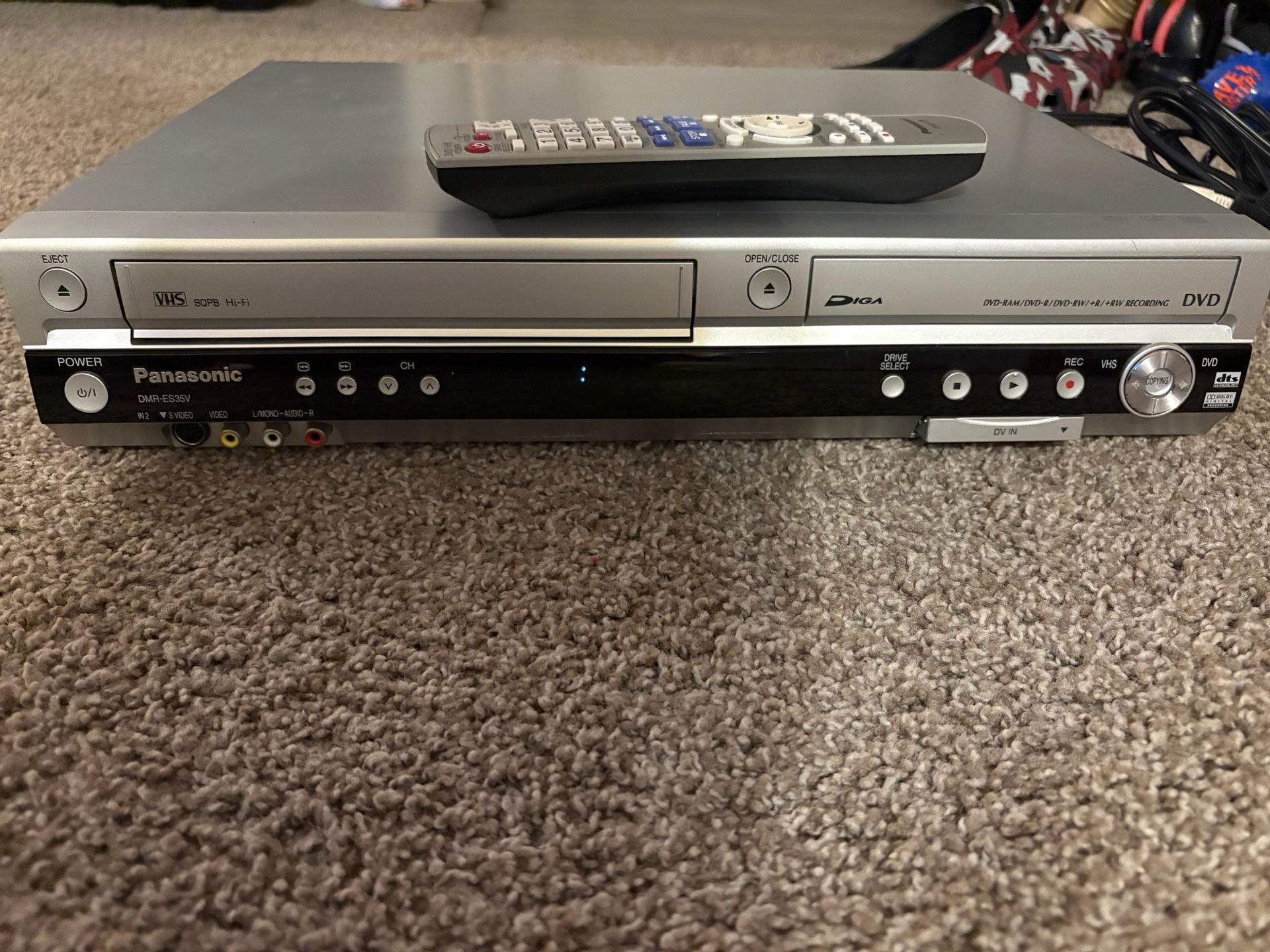 Panasonic DMR-ES35V Dvd/Vcr combo recorder *remote doesn’t work 1
