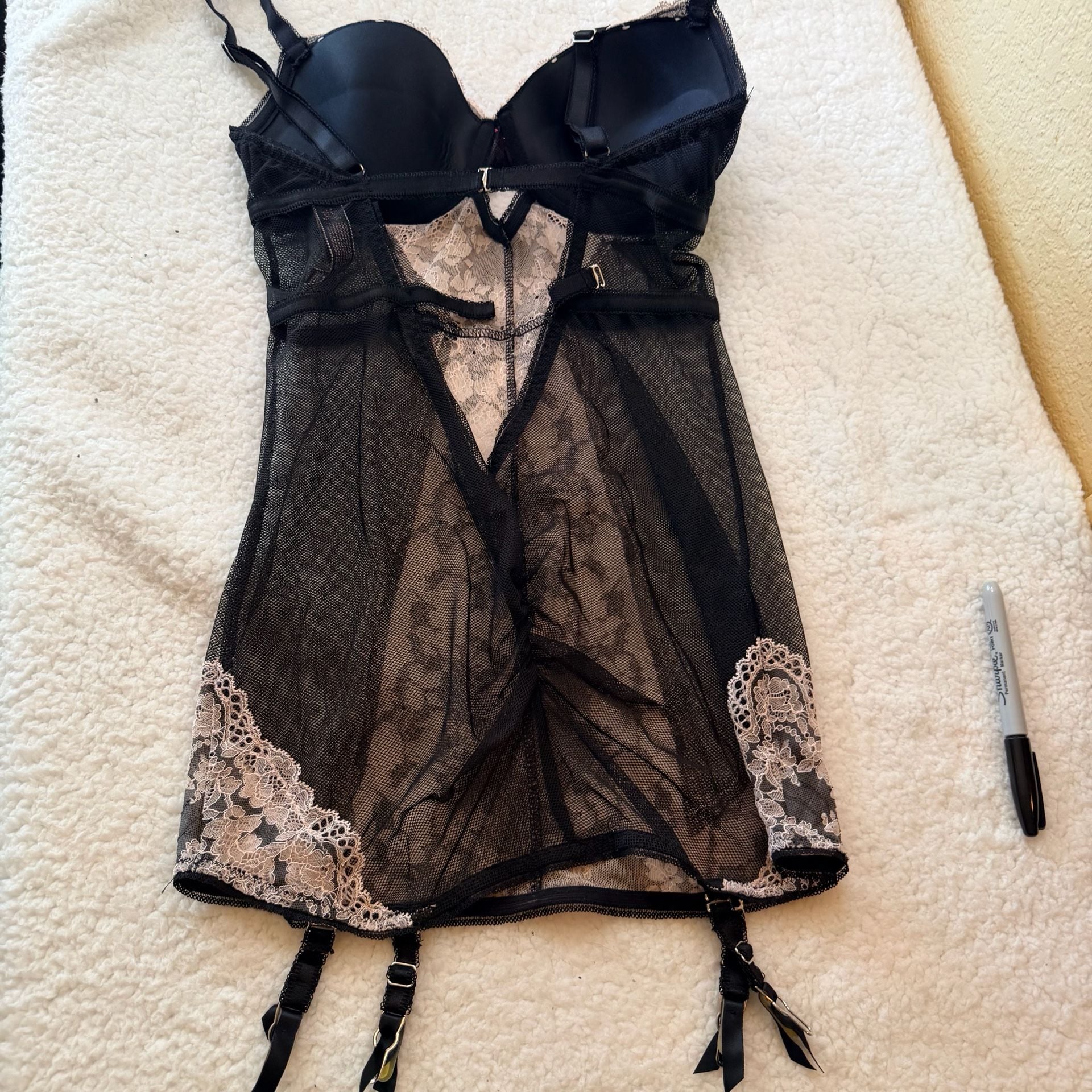 Victoria's Secret Lace Bustier Size 36C Black 3