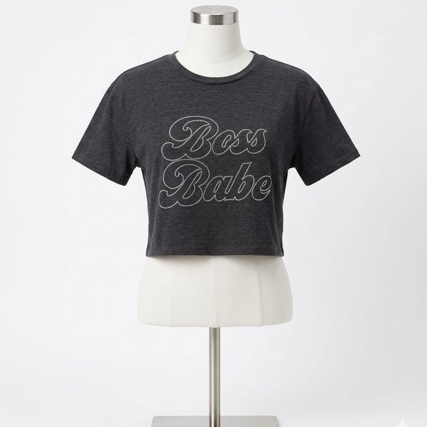 Paris Hilton Boss Babe Graphic Crop T-Shirt