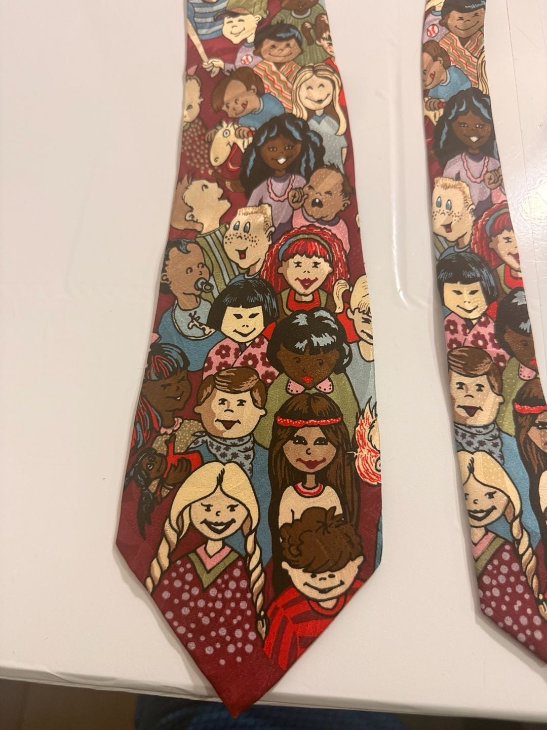 Children's Miracle Network Silk Novelty Tie Red Children Print 1