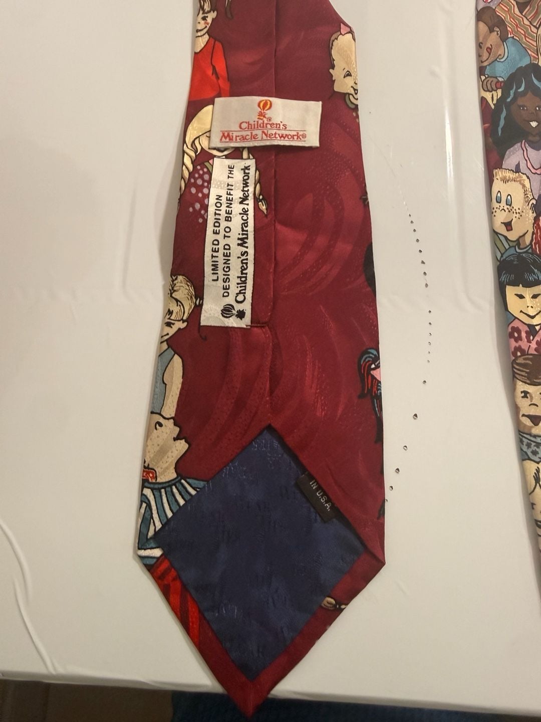 Children's Miracle Network Silk Novelty Tie Red Children Print 4