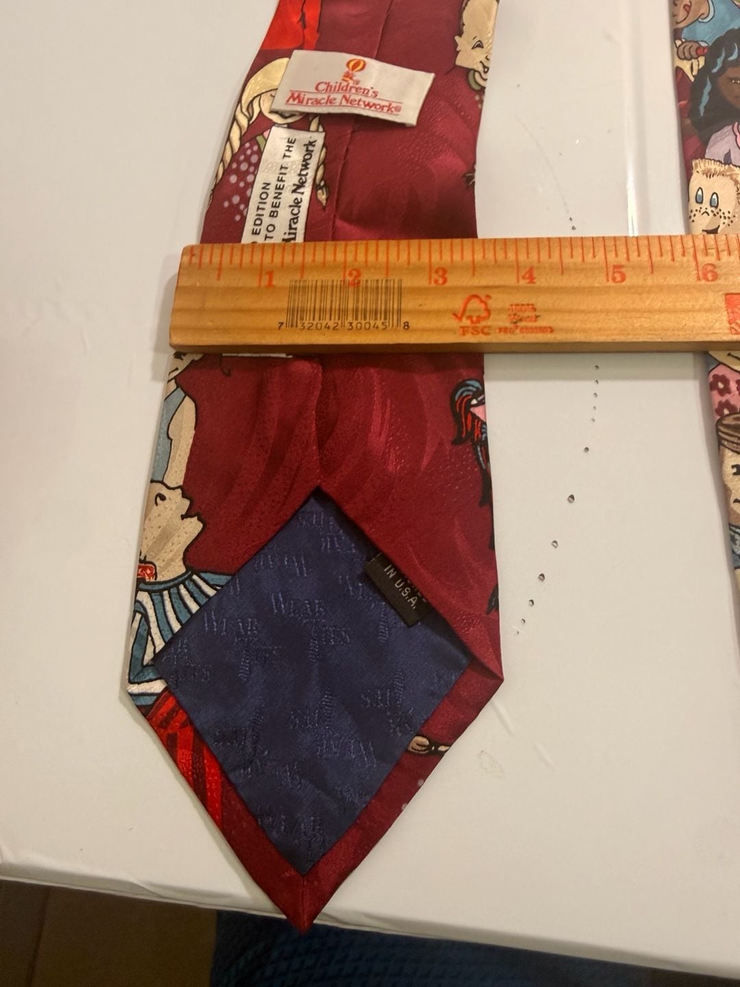 Children's Miracle Network Silk Novelty Tie Red Children Print 7