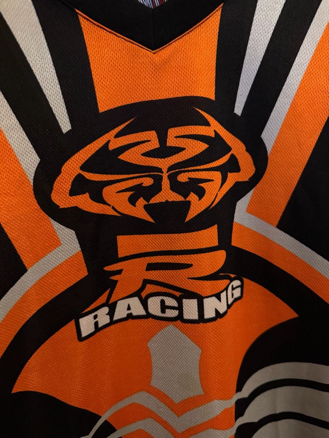 MTX Motocross Jersey Size youth L 14-16 Orange Black Long Sleeve Riding Shirt 3
