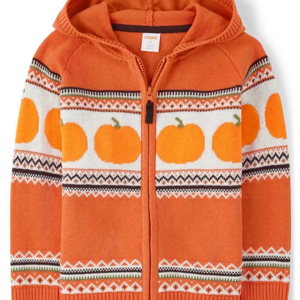 NWT Gymboree Perfect Pumpkin Zip Up Hoodie Size 18-24M