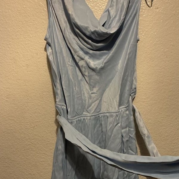 Maeve Romper Size XL Blue Cowl Neck Tie Waist Sleeveless Y2K fairy