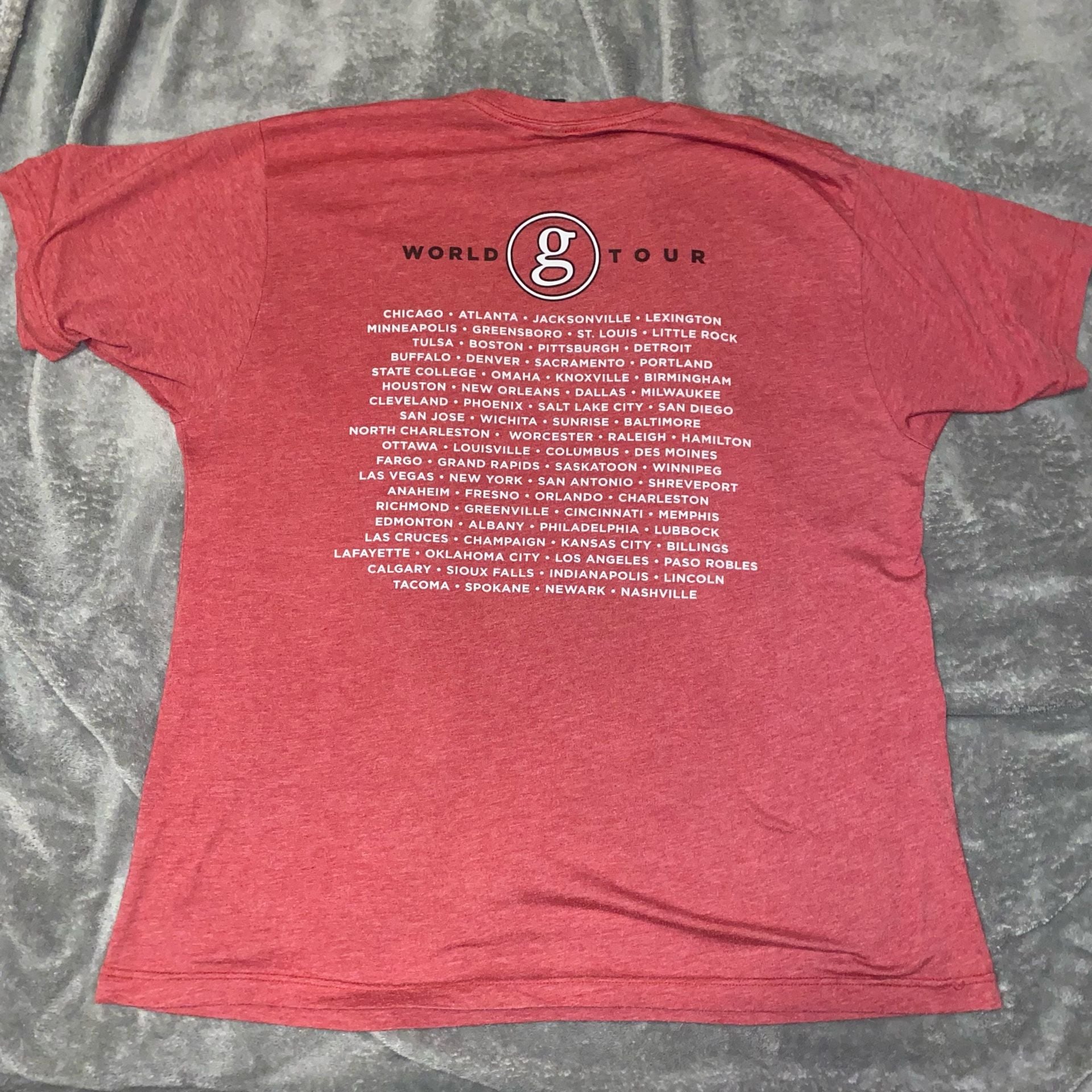 Tultex Garth Brooks World Tour T-Shirt Size XL Red Concert 4
