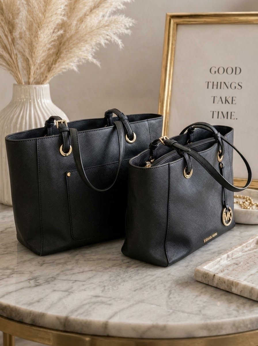 Michael Kors Walsh Saffiano Leather Tote Bag Black 2