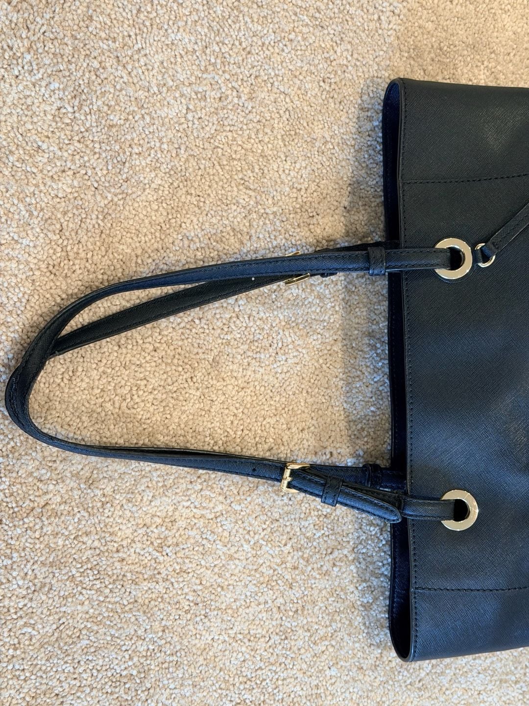 Michael Kors Walsh Saffiano Leather Tote Bag Black 6