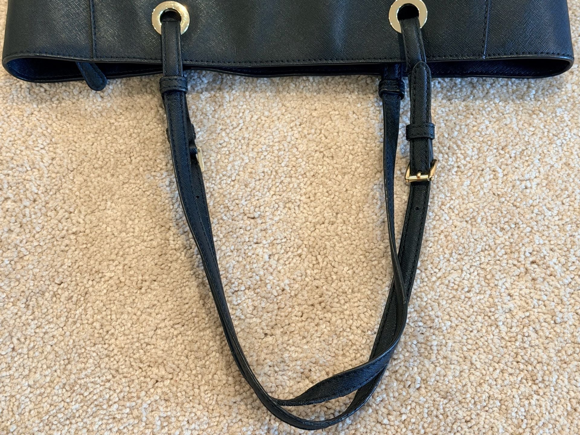 Michael Kors Walsh Saffiano Leather Tote Bag Black 8