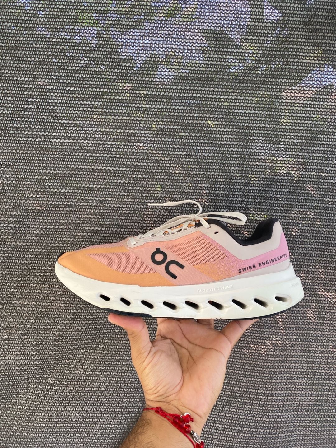 On Cloudsurfer Next Running Shoes Pink Orange 3