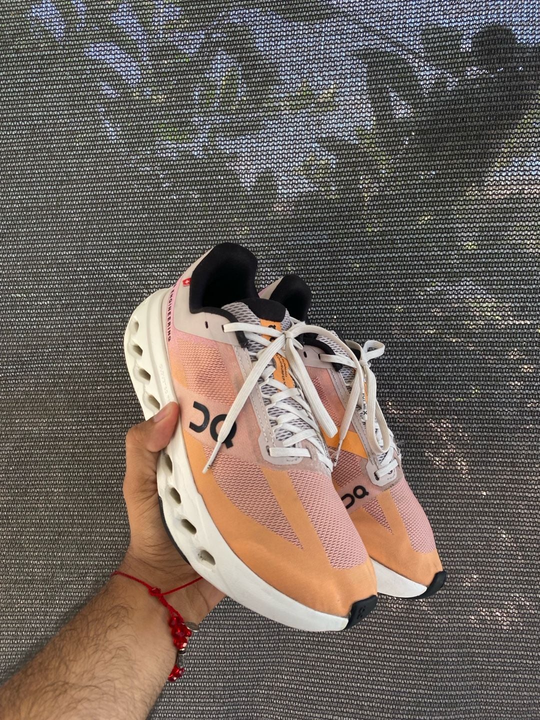 On Cloudsurfer Next Running Shoes Pink Orange 4