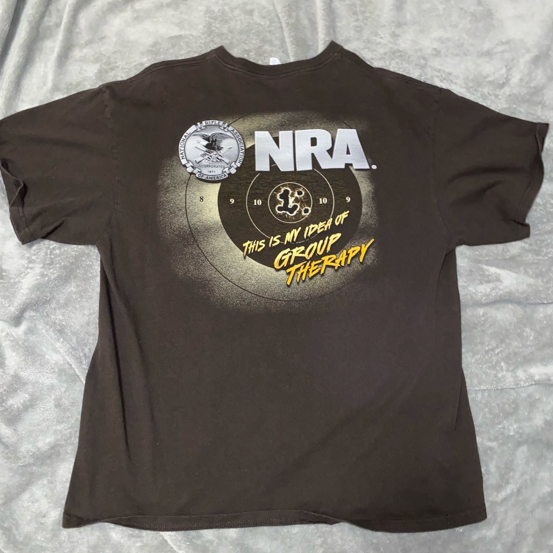 NRA Group Therapy T-Shirt Size XL Brown Cotton 3