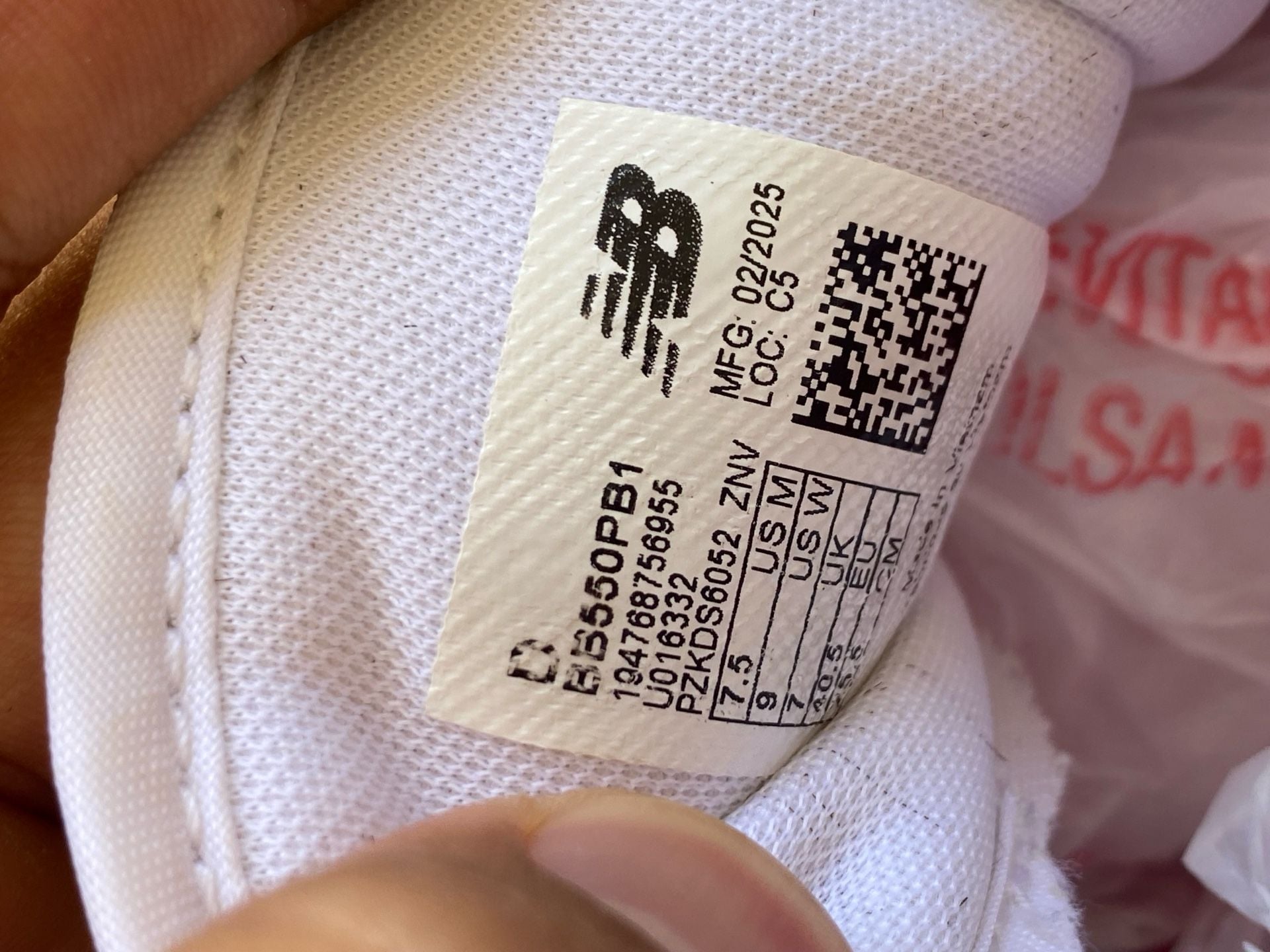 New Balance 550 White Grey Sneakers 9