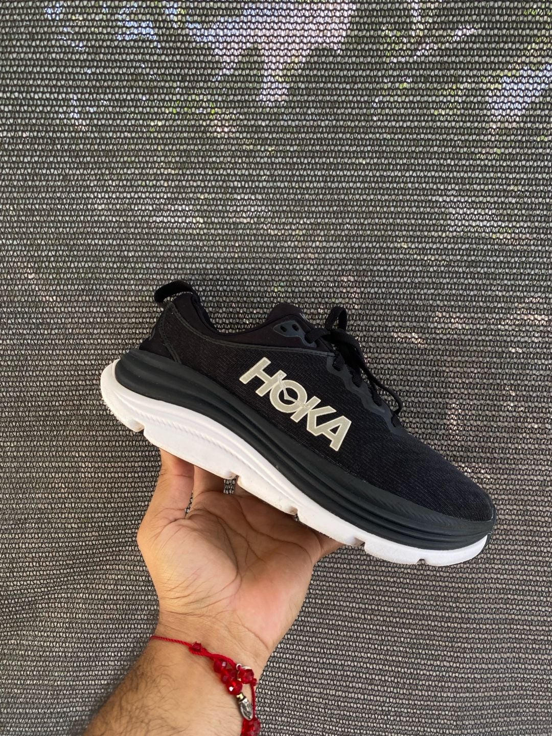 Hoka Gaviota 5 Black White Running Shoes 2