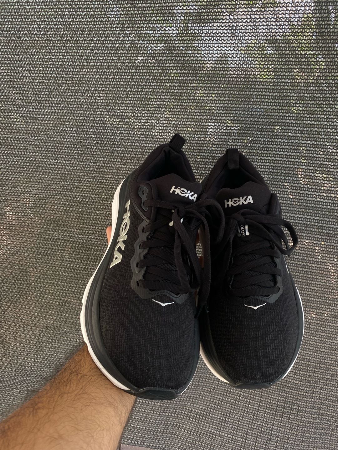Hoka Gaviota 5 Black White Running Shoes 3