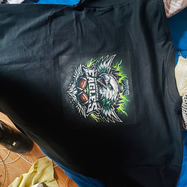 Gildan Philadelphia Eagles T-Shirt Black Graphic Tee