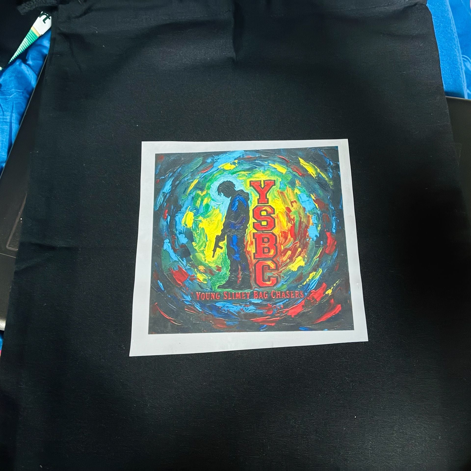 YSBC Young Slimey Bag Chasers Drawstring Bag Black Graphic Art 2