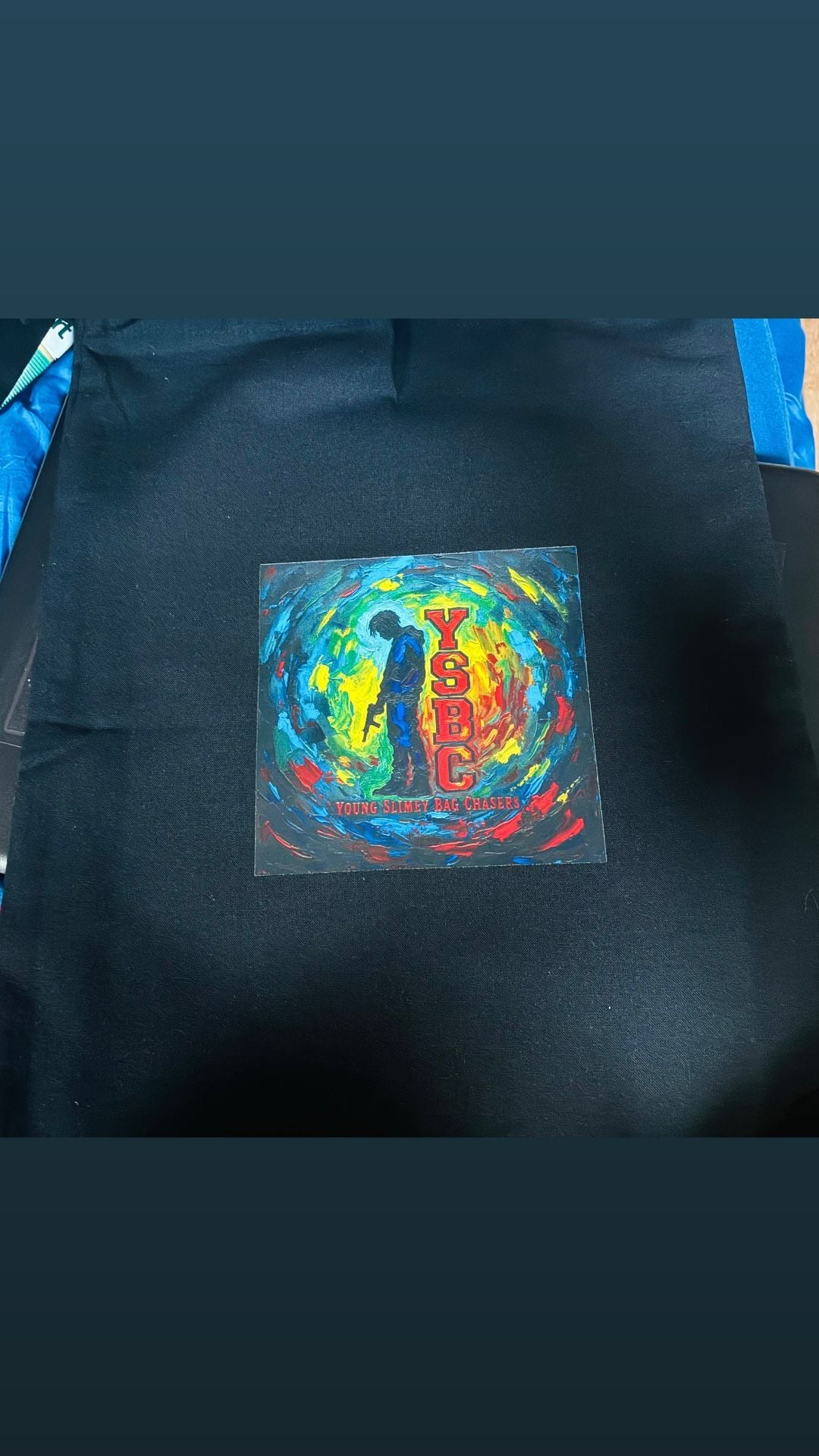 YSBC Young Slimey Bag Chasers Drawstring Bag Black Graphic Art 3