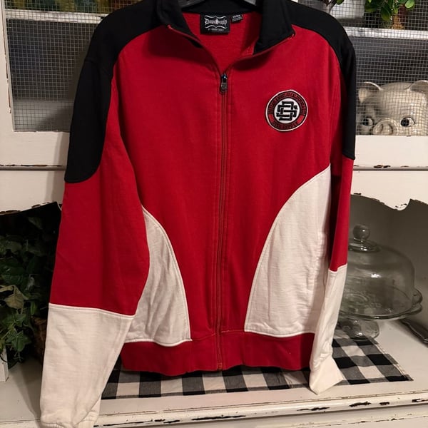 Dogg Supply by Snoop Dogg Full Zip Track Jacket Size XS Red Black White
