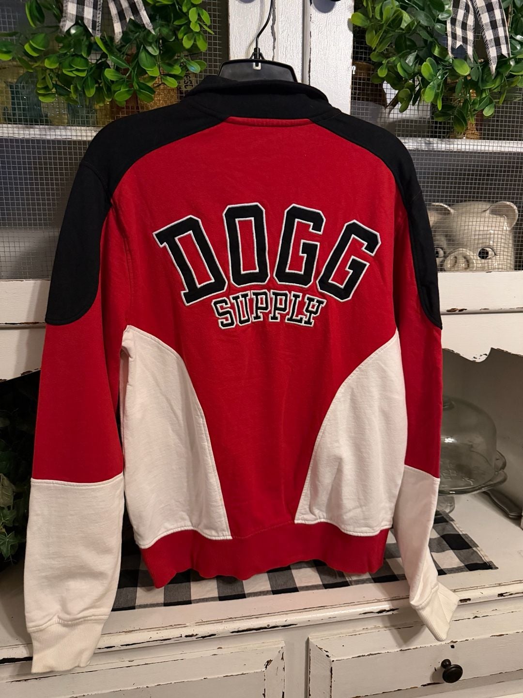 Dogg Supply by Snoop Dogg Full Zip Track Jacket Size XS Red Black White 7