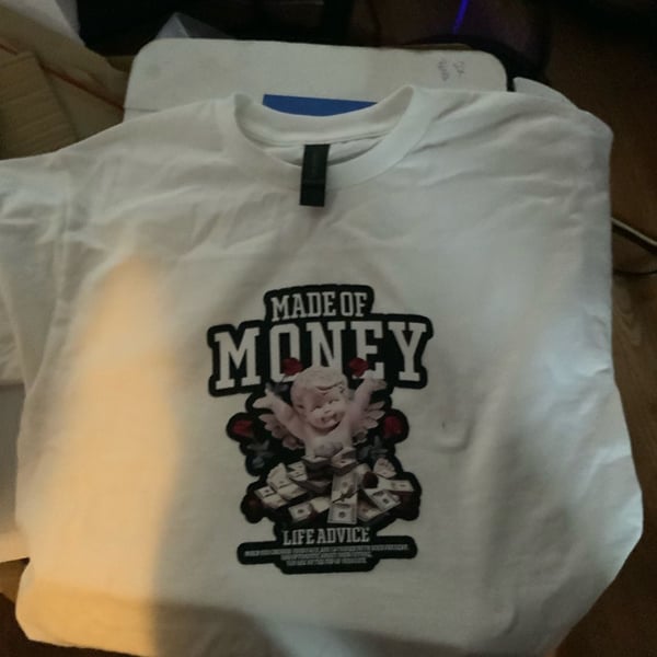 Life Advice Made of Money Graphic T-Shirt White