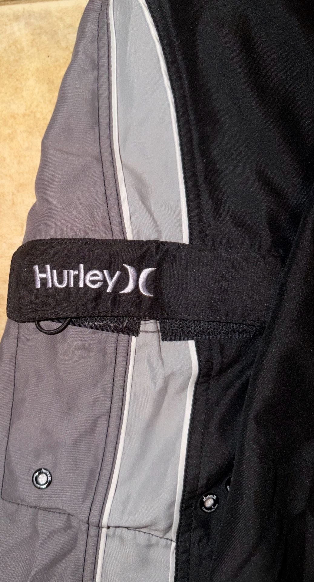 Hurley Board Shorts Size 36/L Black Gray Surf Swim Trunks 3