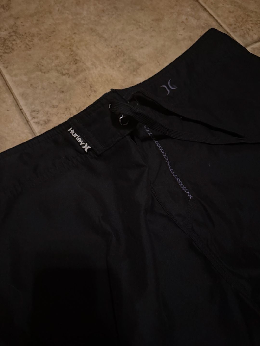 Hurley Board Shorts Size 36/L Black Gray Surf Swim Trunks 5