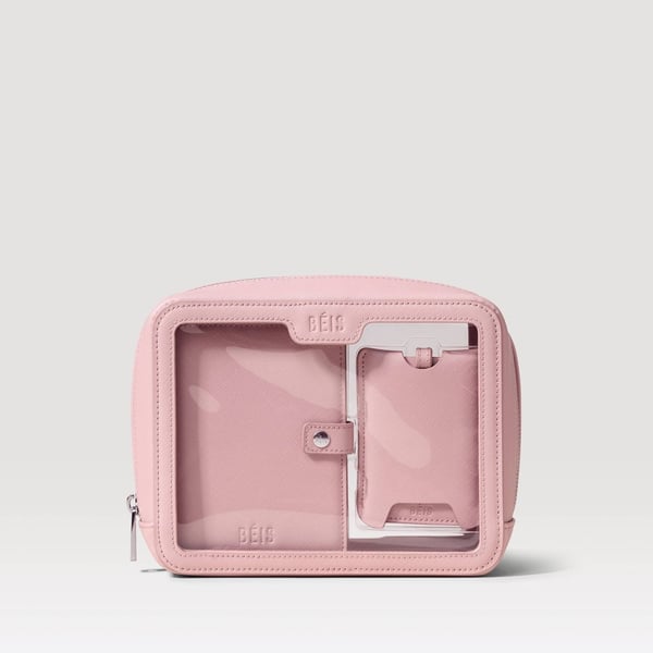 BÉIS The Passport & Luggage Tag Set Atlas Pink