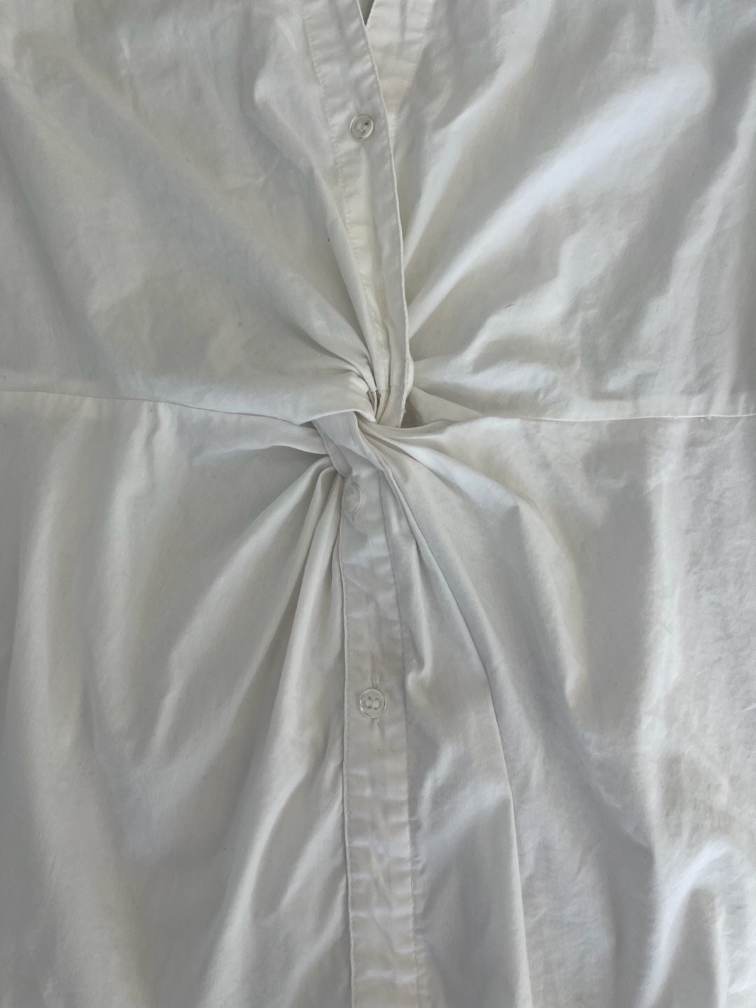 INC International Concepts Twist Front Blouse Size M White Long Sleeve 3
