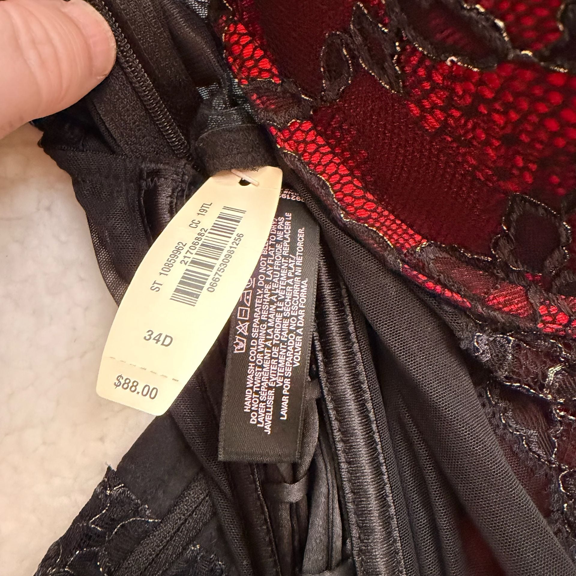 Victorias Secret Black and Red Pushup Bustier Corset 4