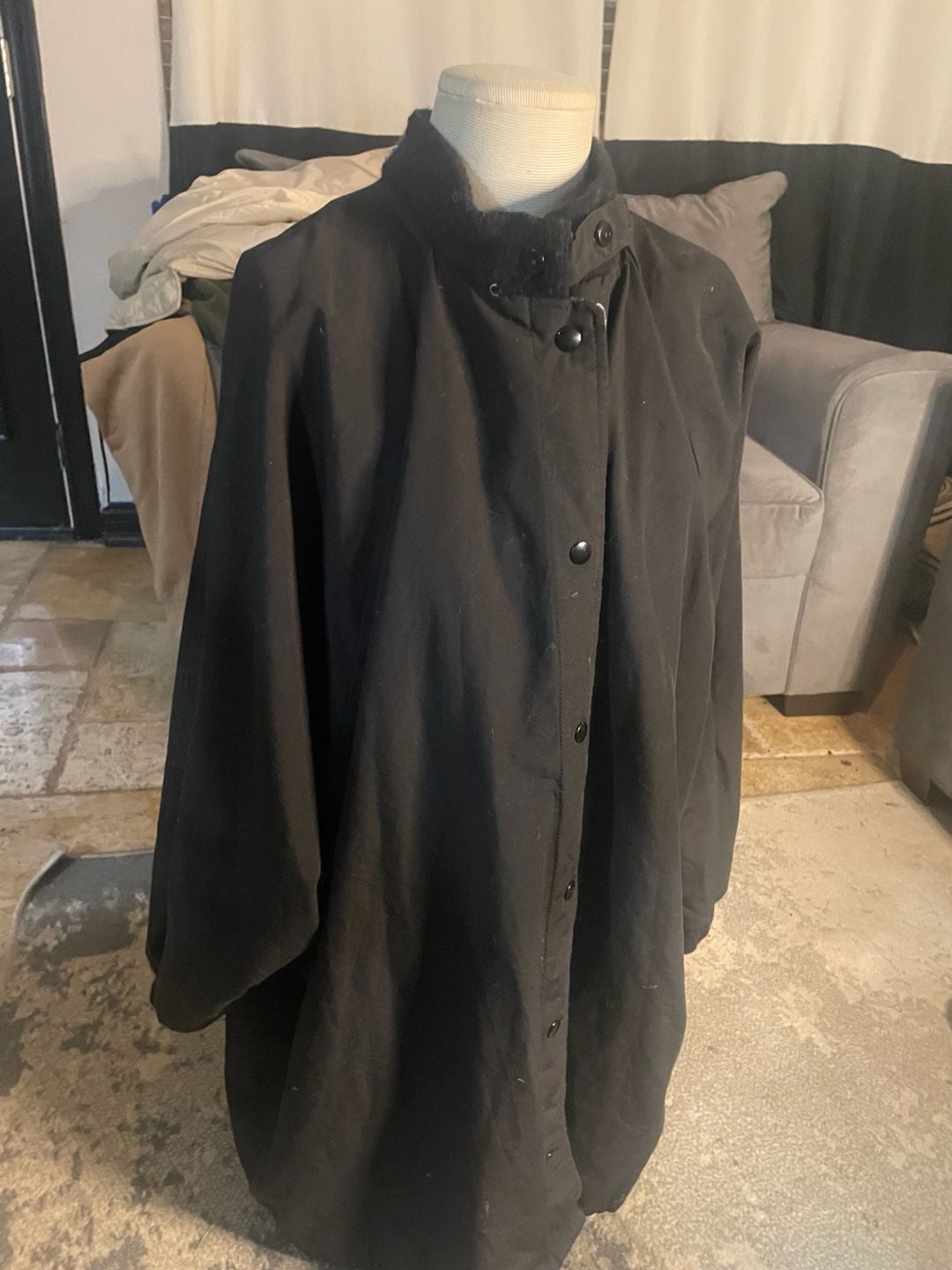 Weather Tamer Raincoat Size Large Black Vintage USA Made 2