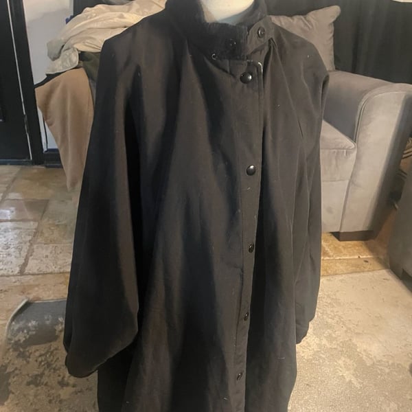 Weather Tamer Raincoat Size Large Black Vintage USA Made