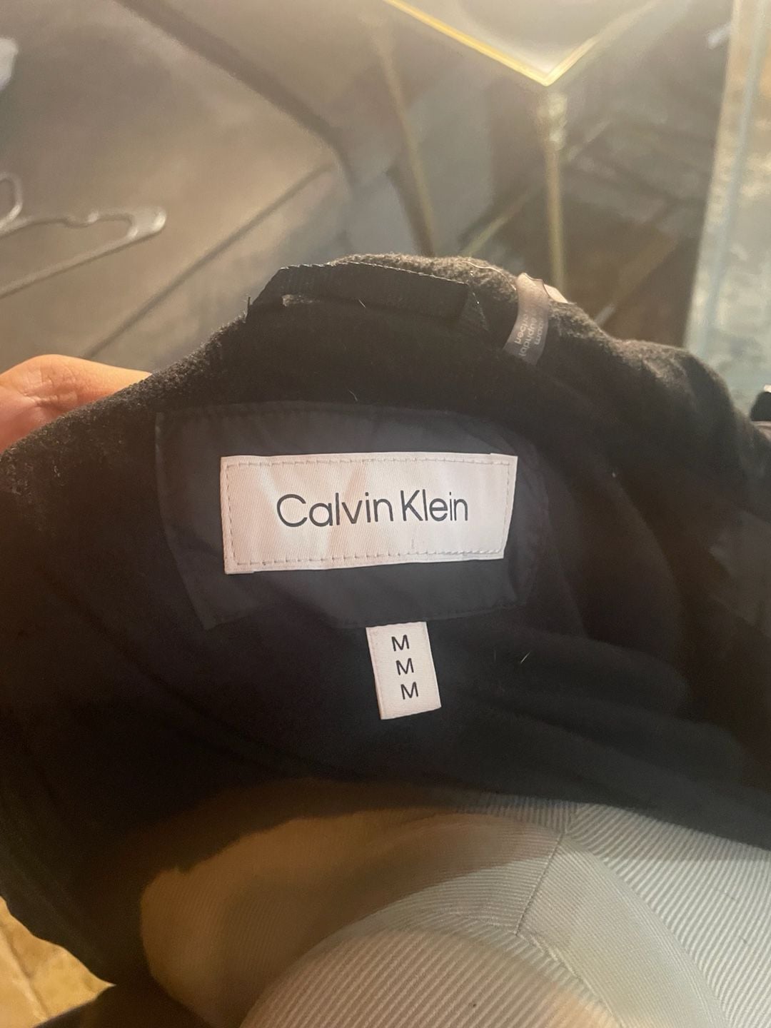 Calvin Klein Windbreaker Jacket Size M Black Hooded Full Zip 6