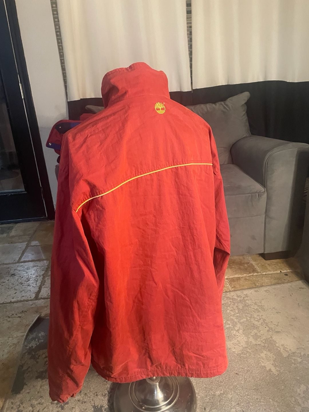 Timberland Weathergear Jacket Size XL Red Full Zip Windbreaker 3