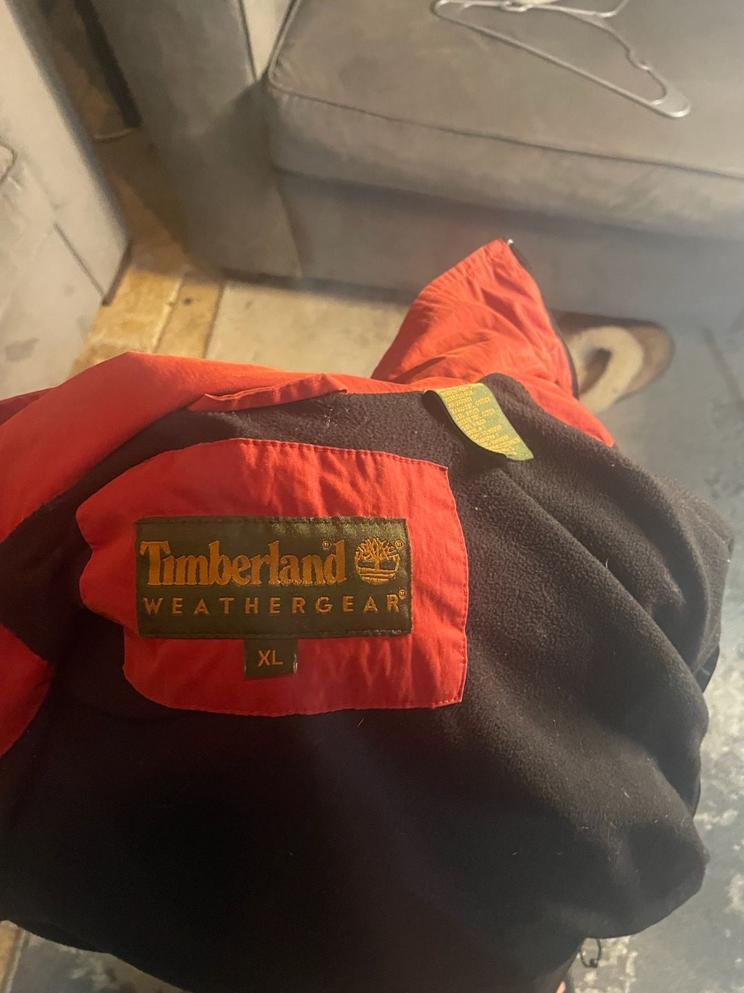 Timberland Weathergear Jacket Size XL Red Full Zip Windbreaker 4