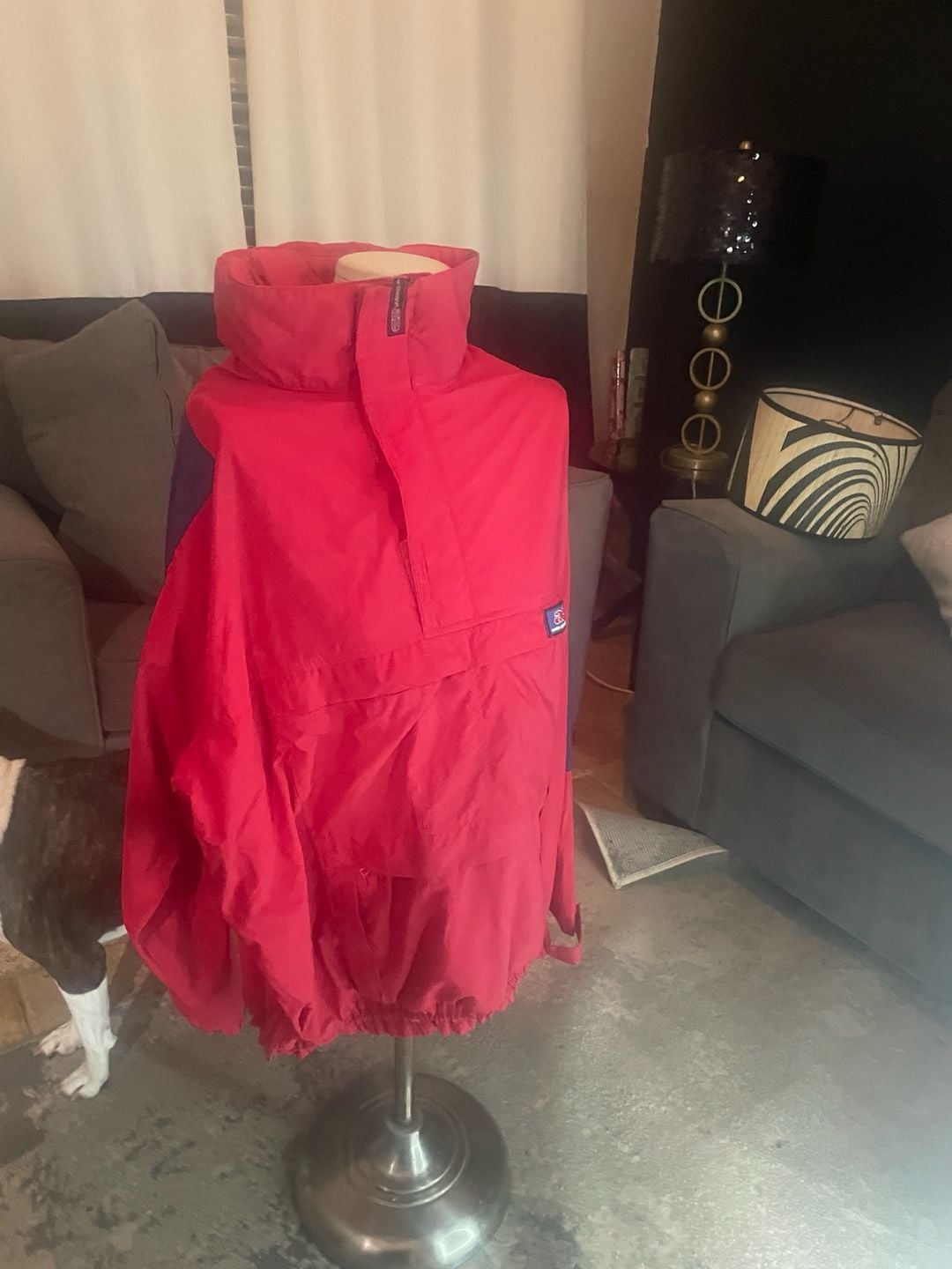 American Eagle Activesport Anorak Jacket Size L Red Pullover 2