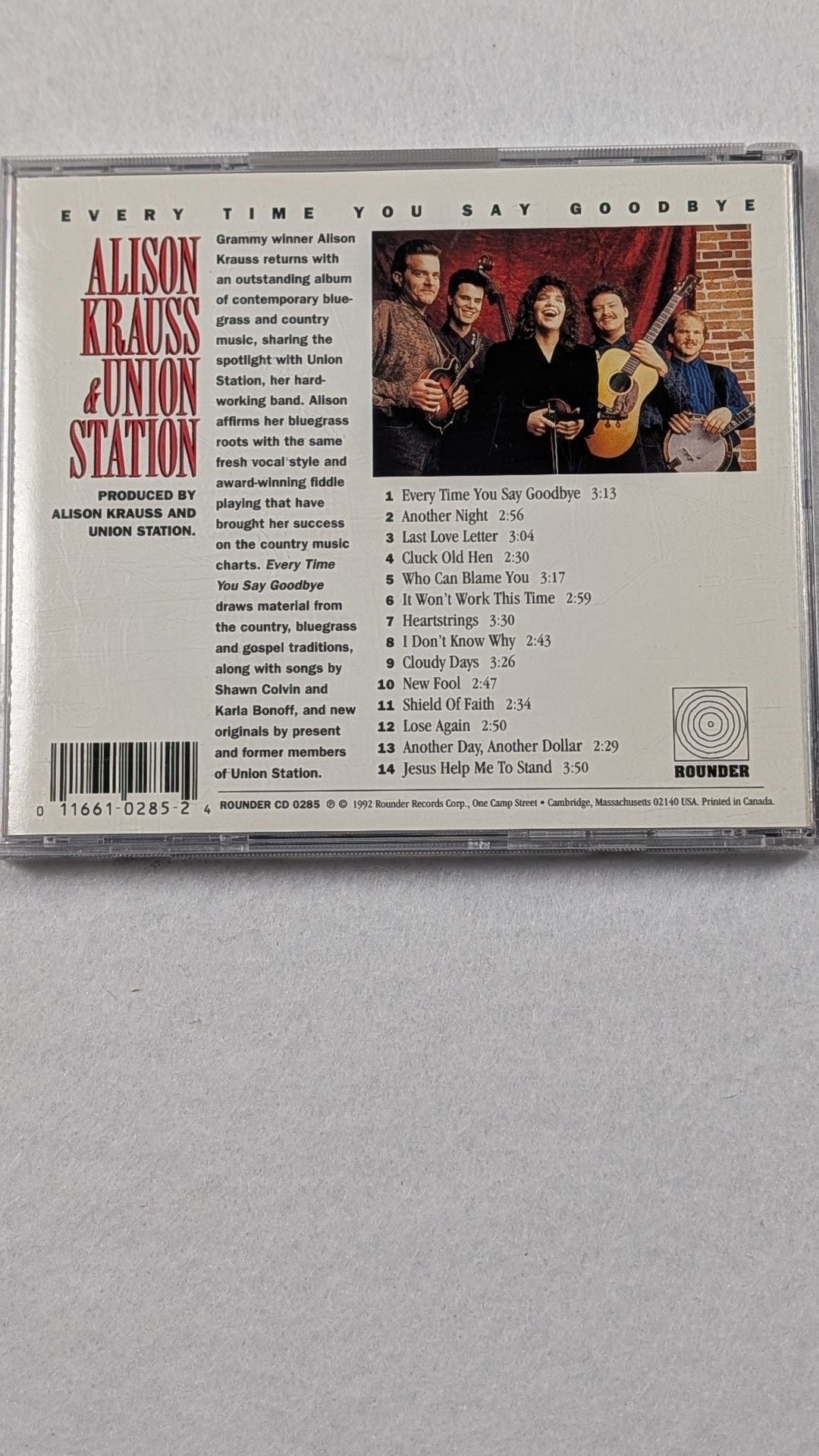 Alison Krauss & Union Station Every Time You Say Goodbye CD 2