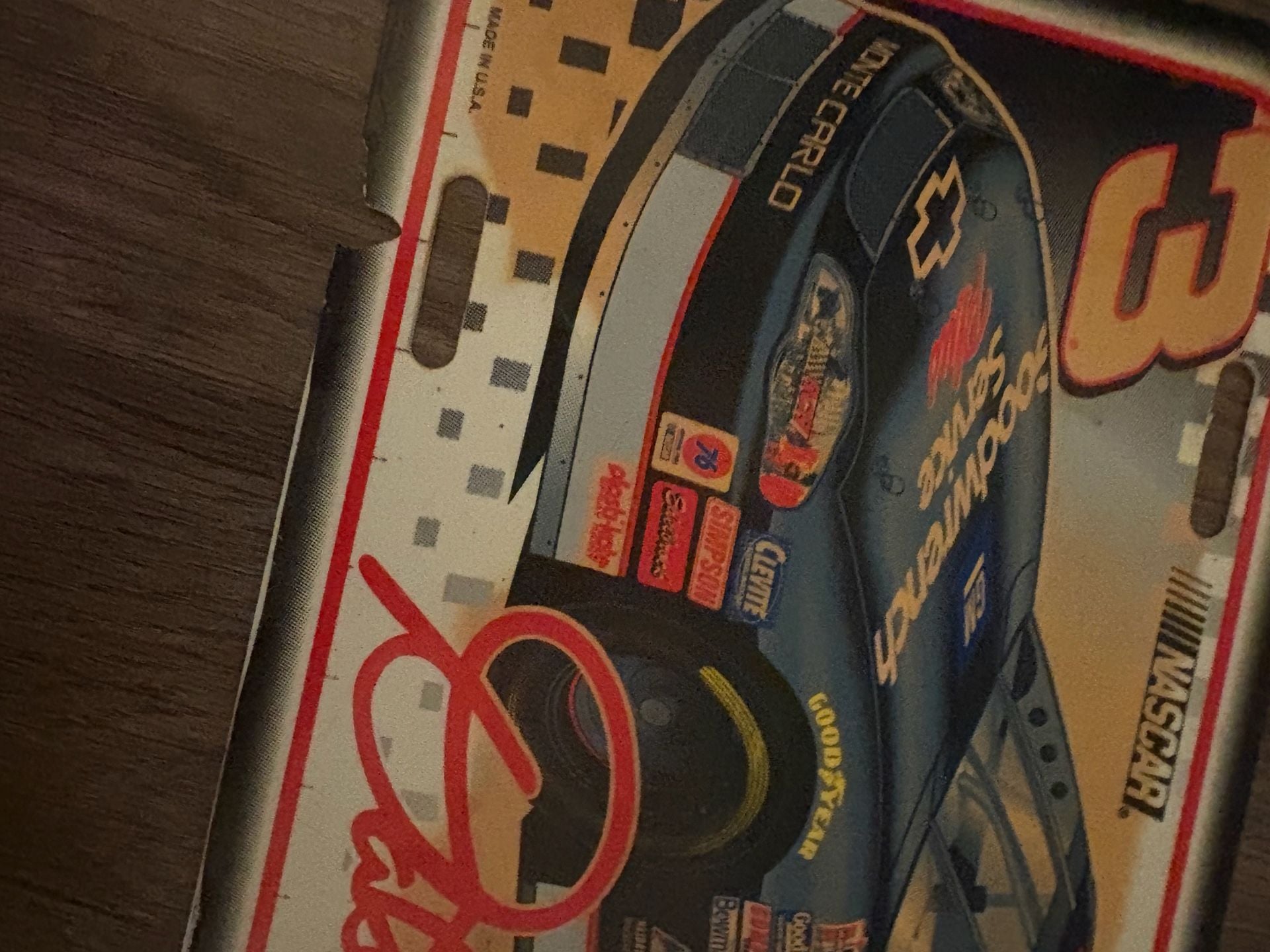 Dale Earnhardt NASCAR Collectible Lot Framed Photos , notebook and License Plate 6