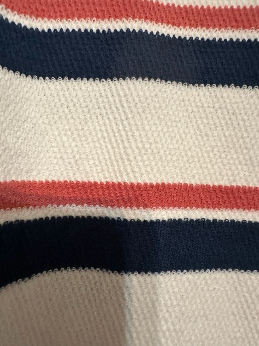 Goodfellow & Co Polo Shirt Size XL White Red Blue Striped Textured Short Sleeve 5